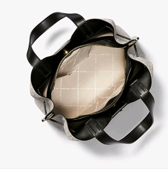 Michael Kors Emilia Black and Cream Signature Tote - Picture 2 of 5